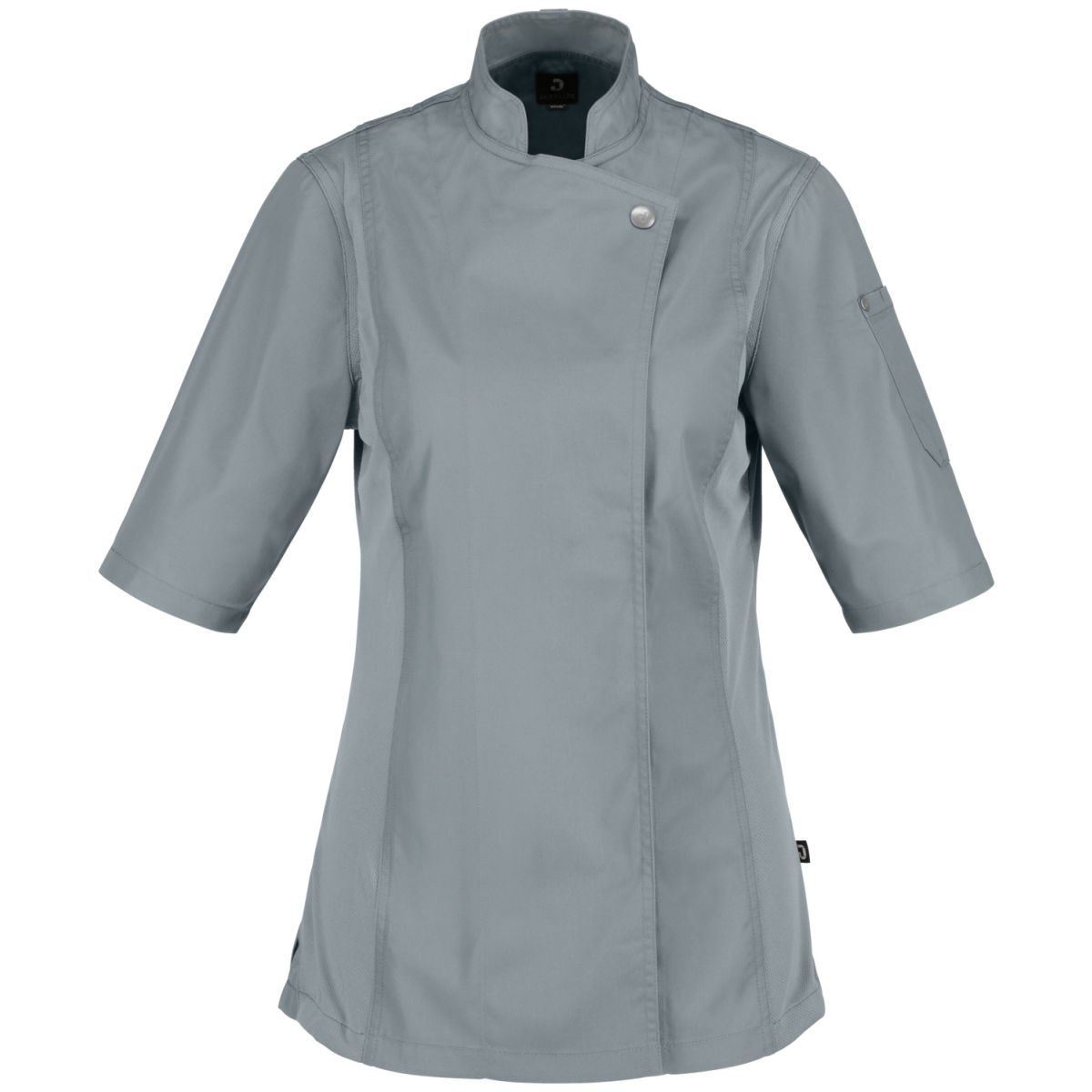 JOBELINE Damen Kochjacke Carter Kurzarm Kleidergröße 42; grau