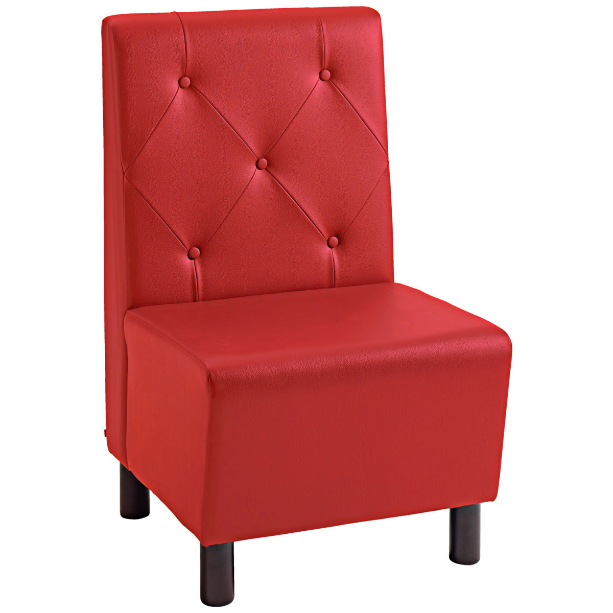 Panca Lerida in similpelle VEGA; 60x62x102 cm (LxPxH); rosso