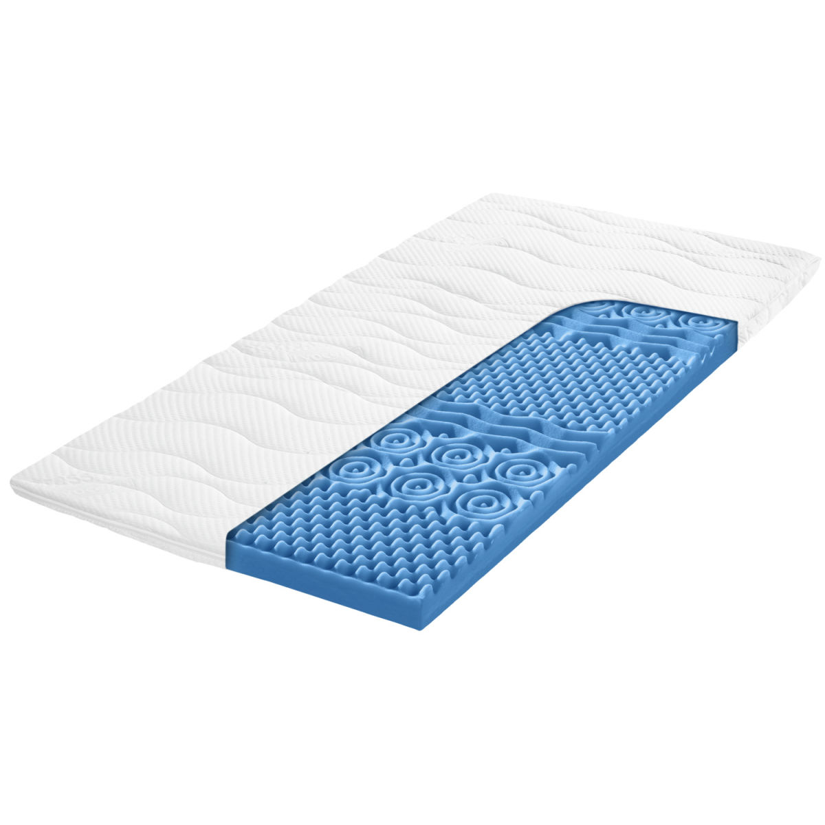 Topper in schiuma ERWIN M.; 90x190x6 cm (LxLxH); bianco