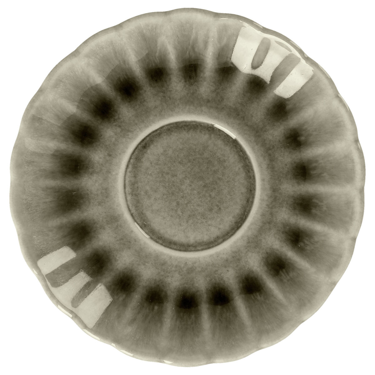 VEGA Espresso-Untertasse Flora 12.5x2.1 cm (ØxH); grau; rund; 6 Stück / Pack