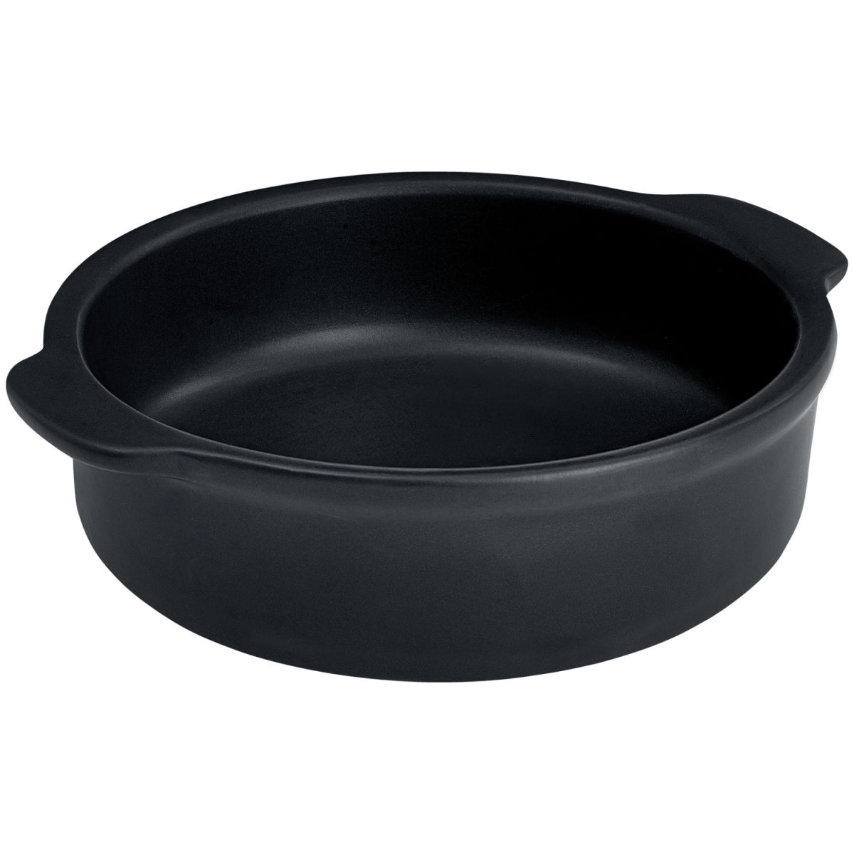 VEGA Ton-/Tapasschale Ferry mit Griff 1000 ml, 22x5 cm (ØxH); schwarz; rund; 6 Stück / Pack