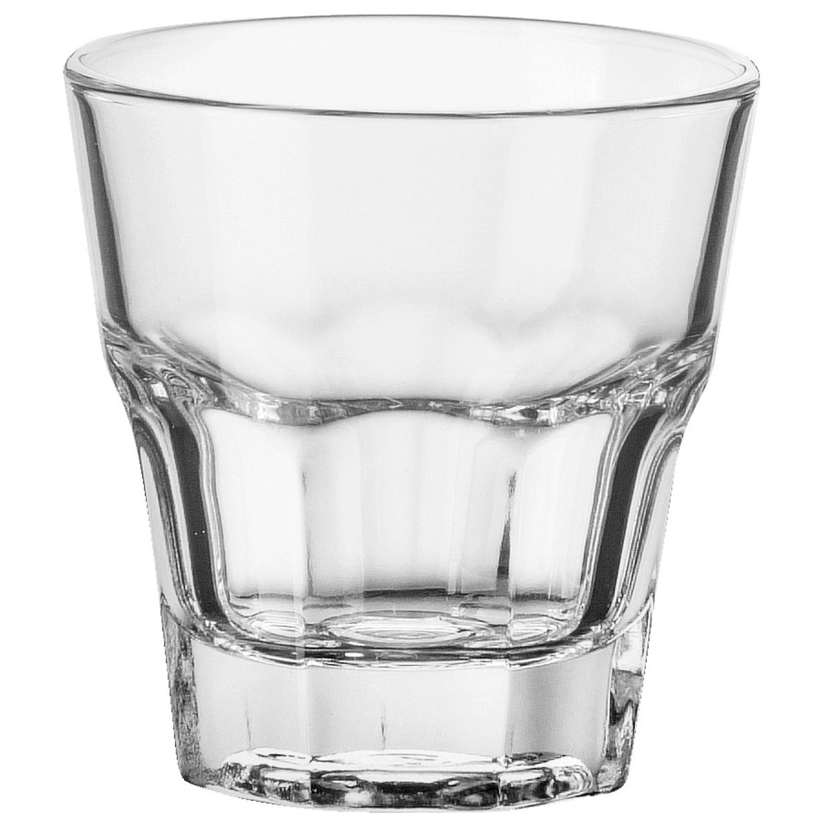 Vaso multiuso Casablanca apilable Pasabahçe; 140ml, 7x7.6 cm (ØxAt); transparente; 12 pz. / Paquete