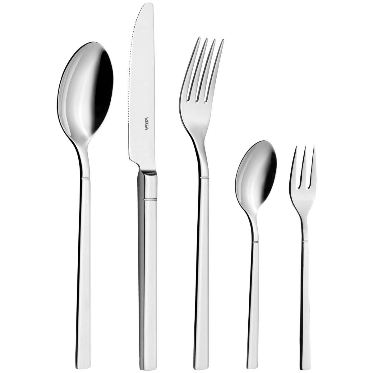 Set campioni prova Luano 5 pz. VEGA; argento, manico argento