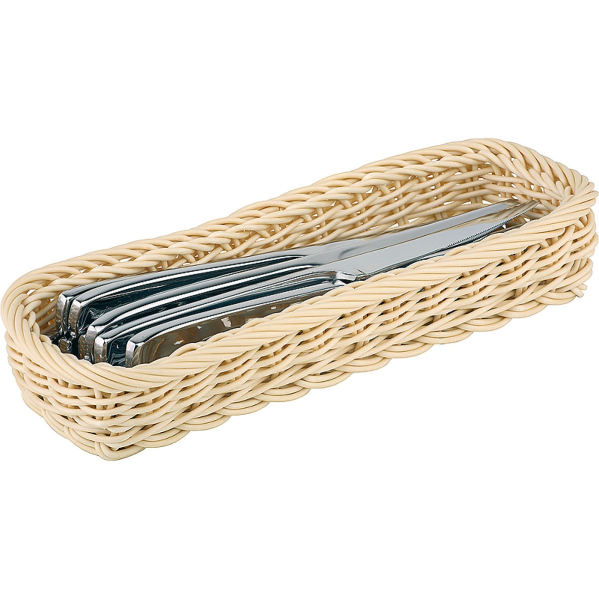 APS Bestekmandje Economic rechthoekig; 27x10x5 cm (LxBxH); beige