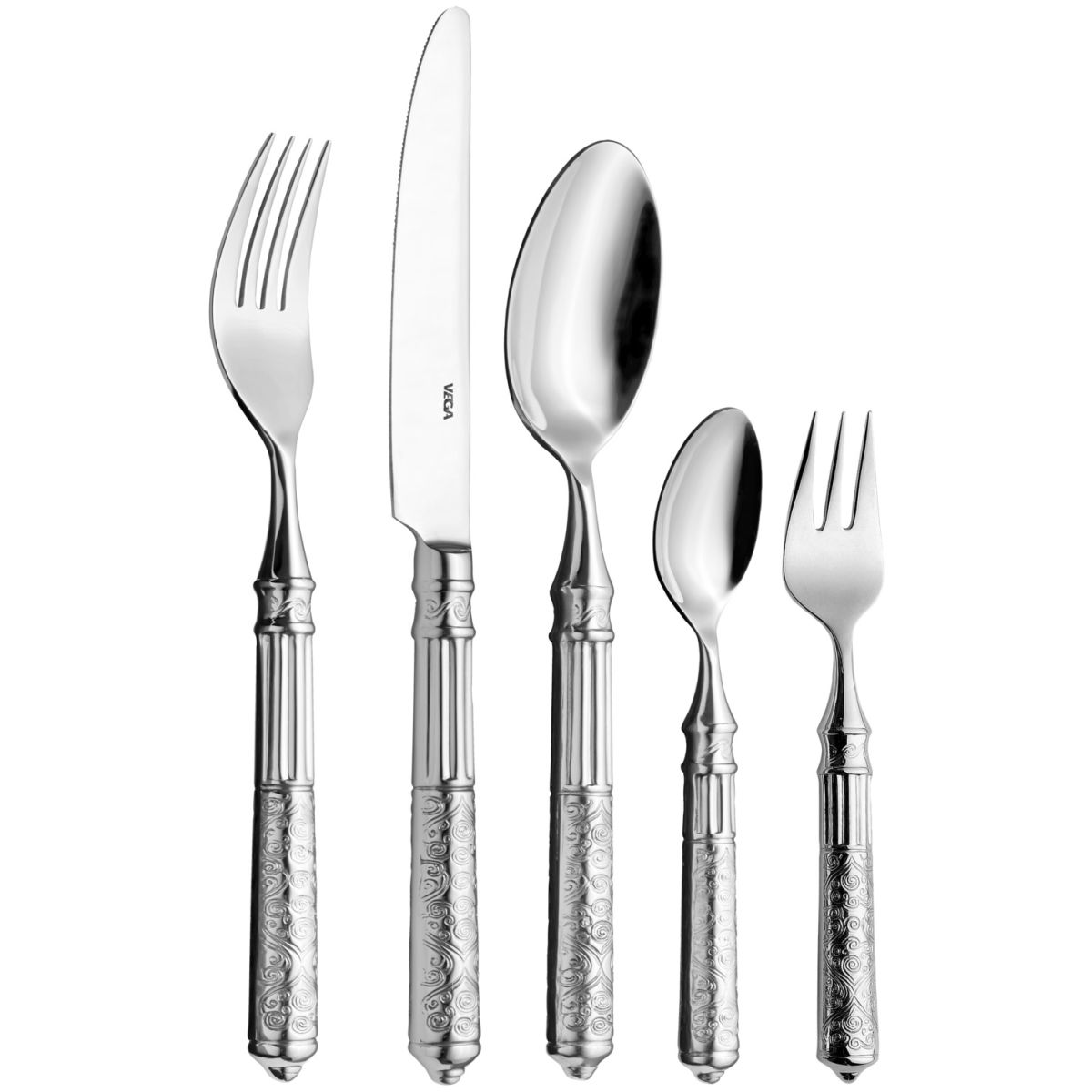Set posate Marocco 30 pezzi VEGA; argento