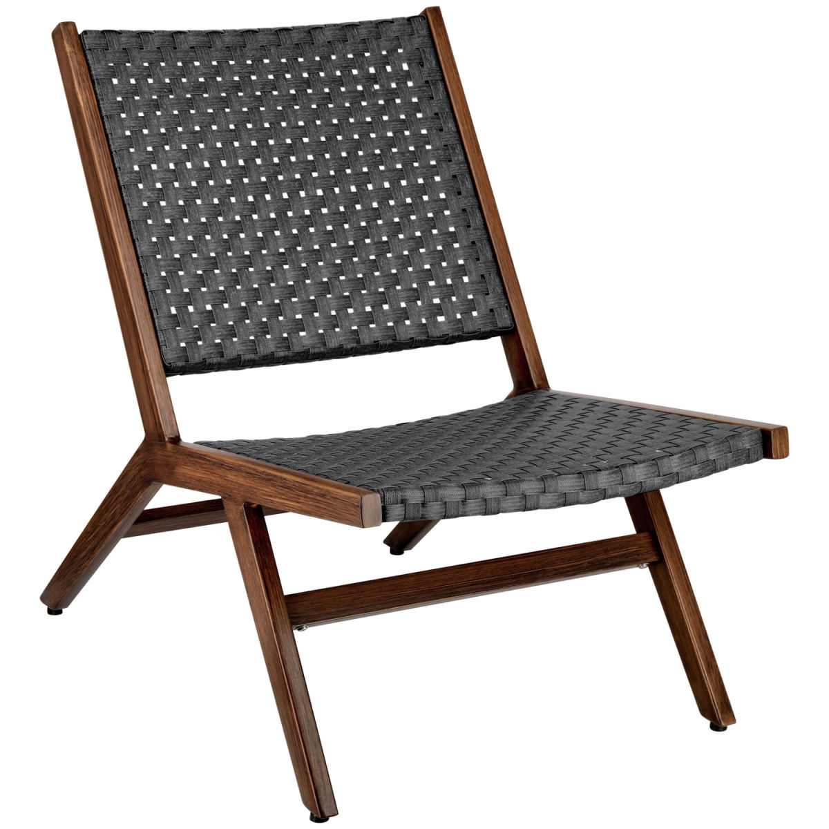 Poltrona lounge Vara VEGA; 55.5x88x79.5 cm (LxPxH); seduta nero, struttura marrone; 2 pz. / confezione