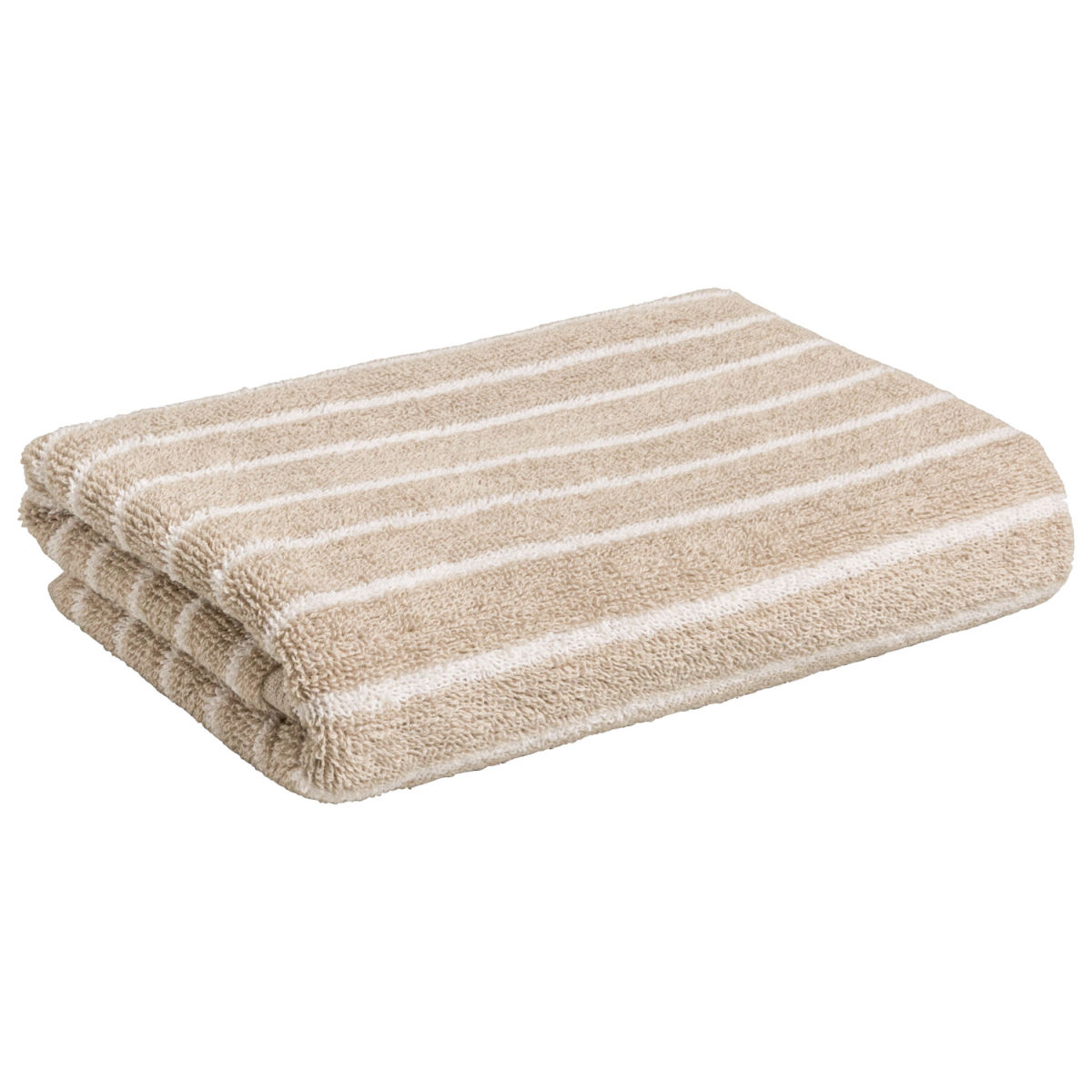 Telo doccia Tinos PULSIVA; 70x140 cm (LxL); beige/bianco; 2 pz. / Pacco
