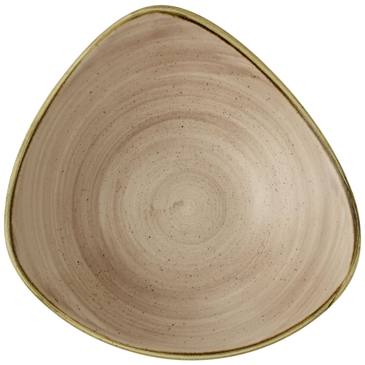 Churchill Diep bord Stonecast Truffle driehoekig; 600 ml, 23.5x23.5 cm (LxB); lichtbruin/bruin; driehoekig; 12 stuk / verpakking