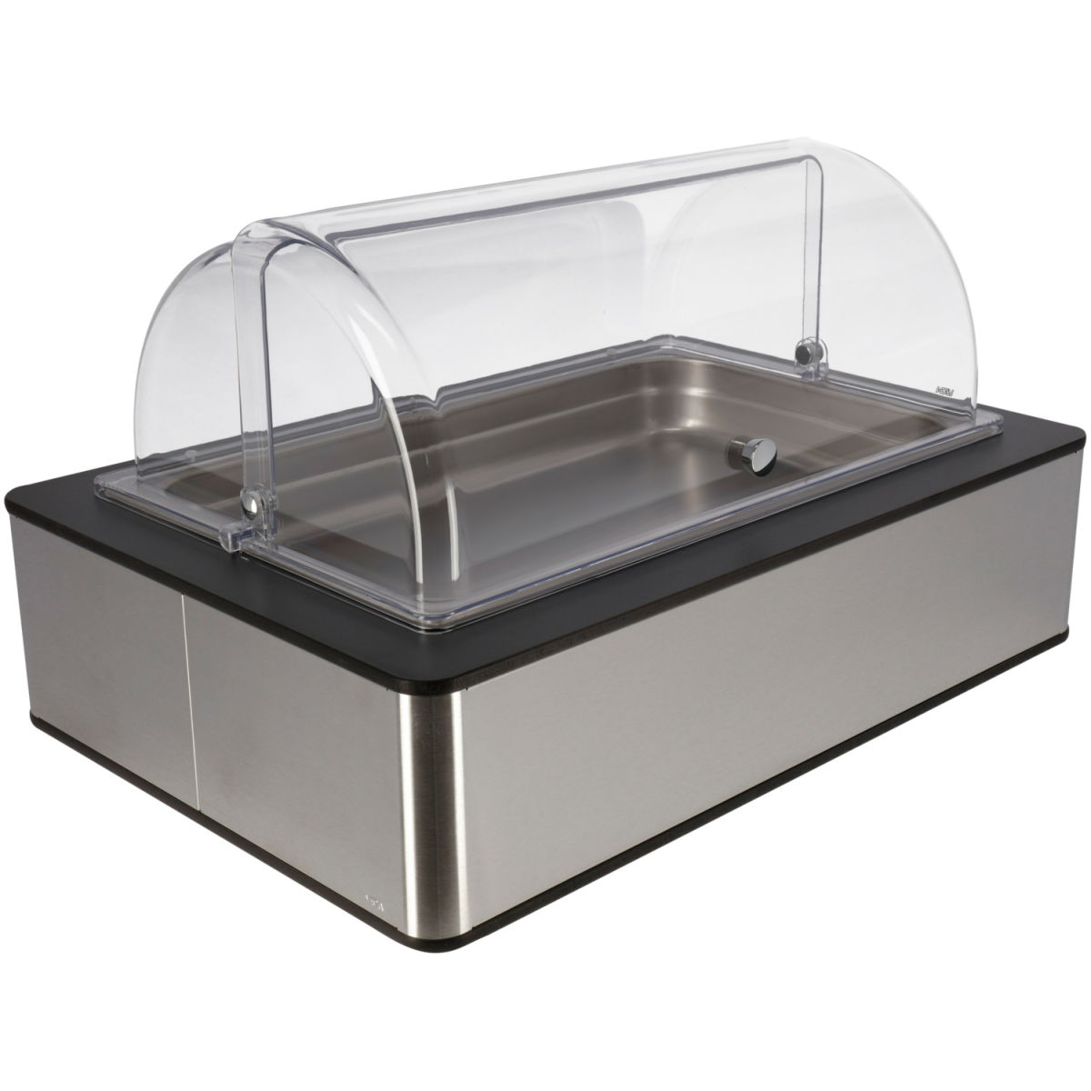 Vitrina refrigerada Fundale antracita 6,5 cm acero inoxidable 1/1 VEGA; Medida GN 1/1, 63x42.5x27.4 cm (LgxAnxAt); antracita/transparente/acero inoxidable; rectangular
