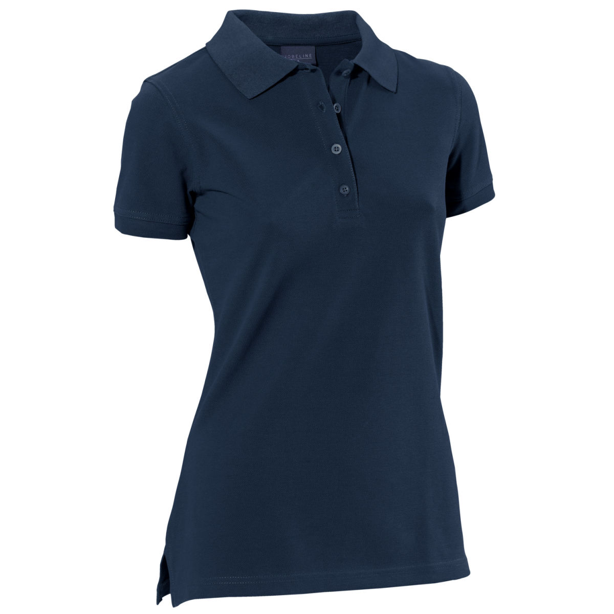 jobeline polo da flora a maniche corte ; taglia s; blu navy donna