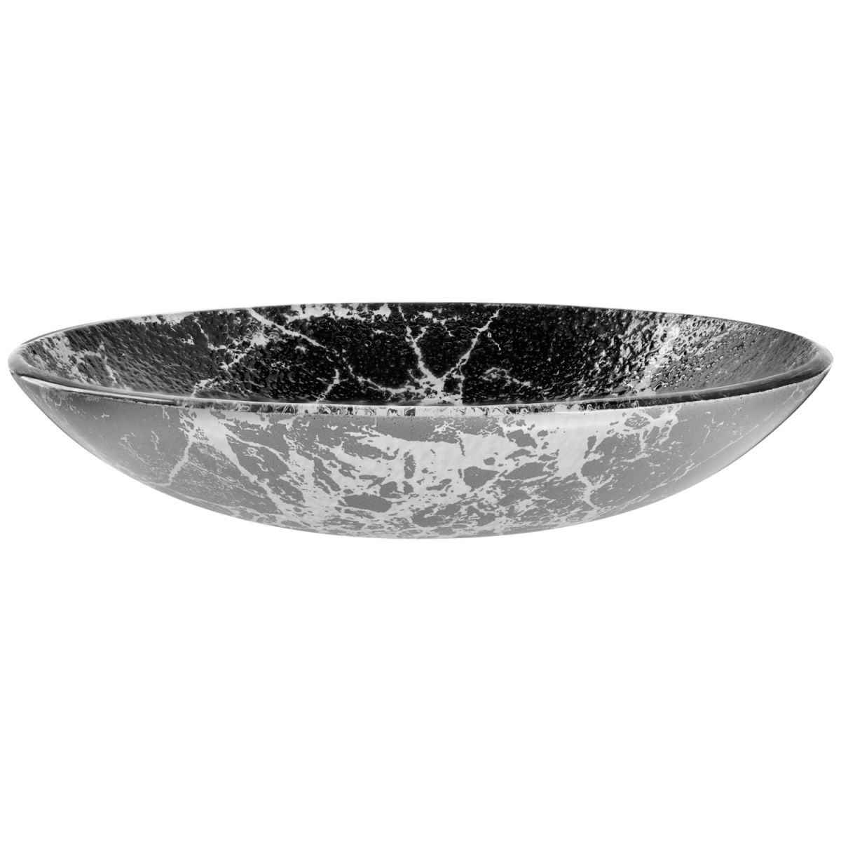 Ciotola in vetro Marmaro VEGA; 2000ml, 18.5 cm (Ø); nero/bianco; 6 pz. / confezione