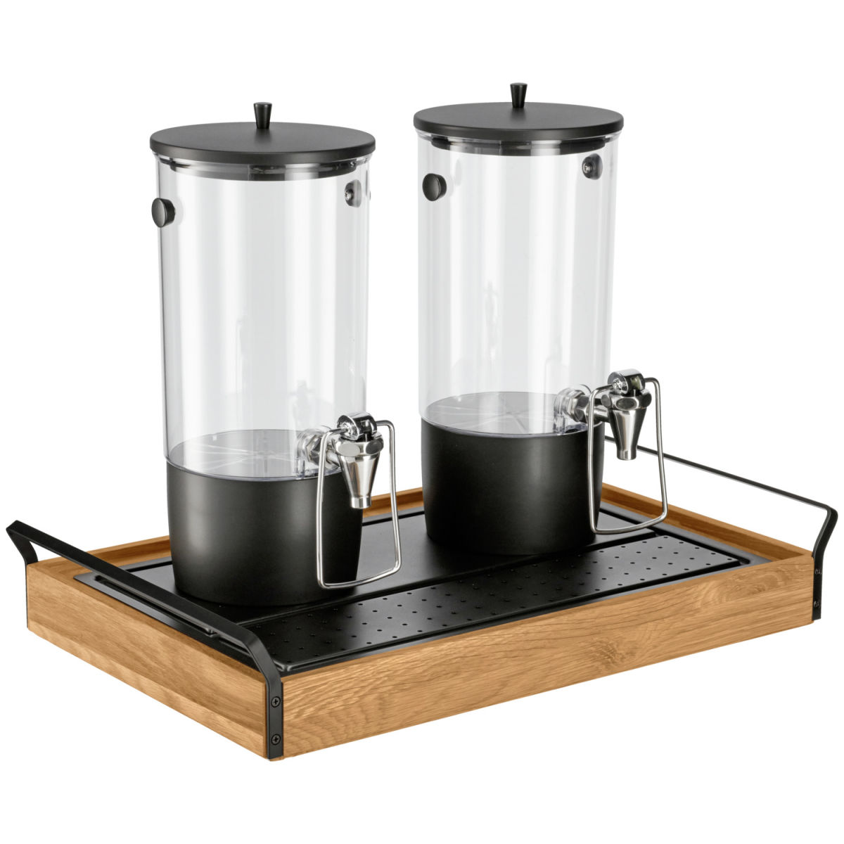VEGA Saftspender Esino doppelt, GN 1/1, 2x 4l 61.9x38.6x42 cm (LxBxH); eiche/schwarz