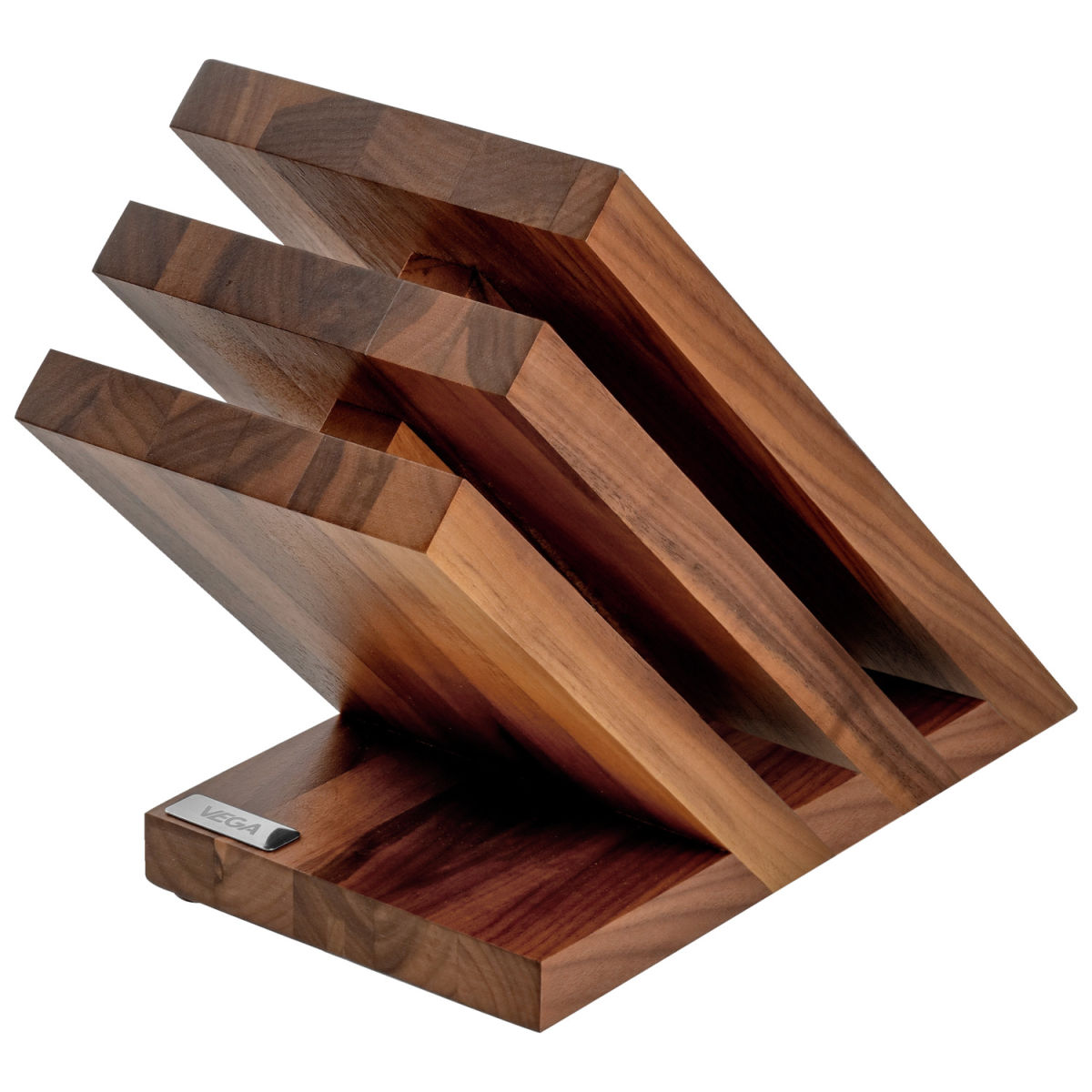 Ceppo per coltelli Carlo VEGA; 23.5x12.5x21.5 cm (LxLxH); nocciola