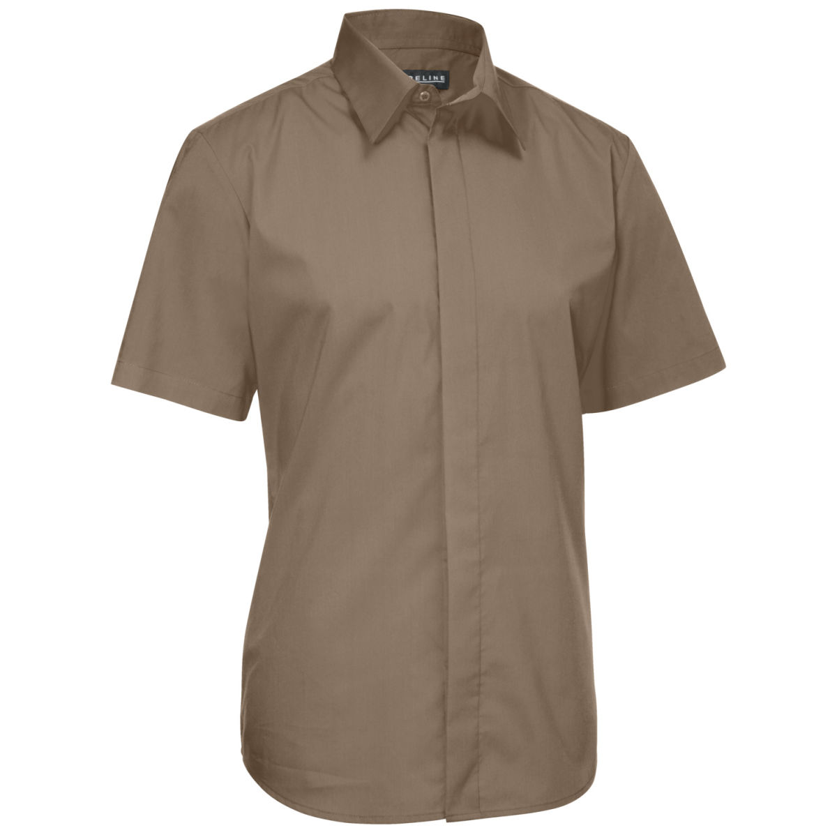 Camicia da uomo maniche corte Noah Regular Fit JOBELINE; Taglia 45/46; tortora