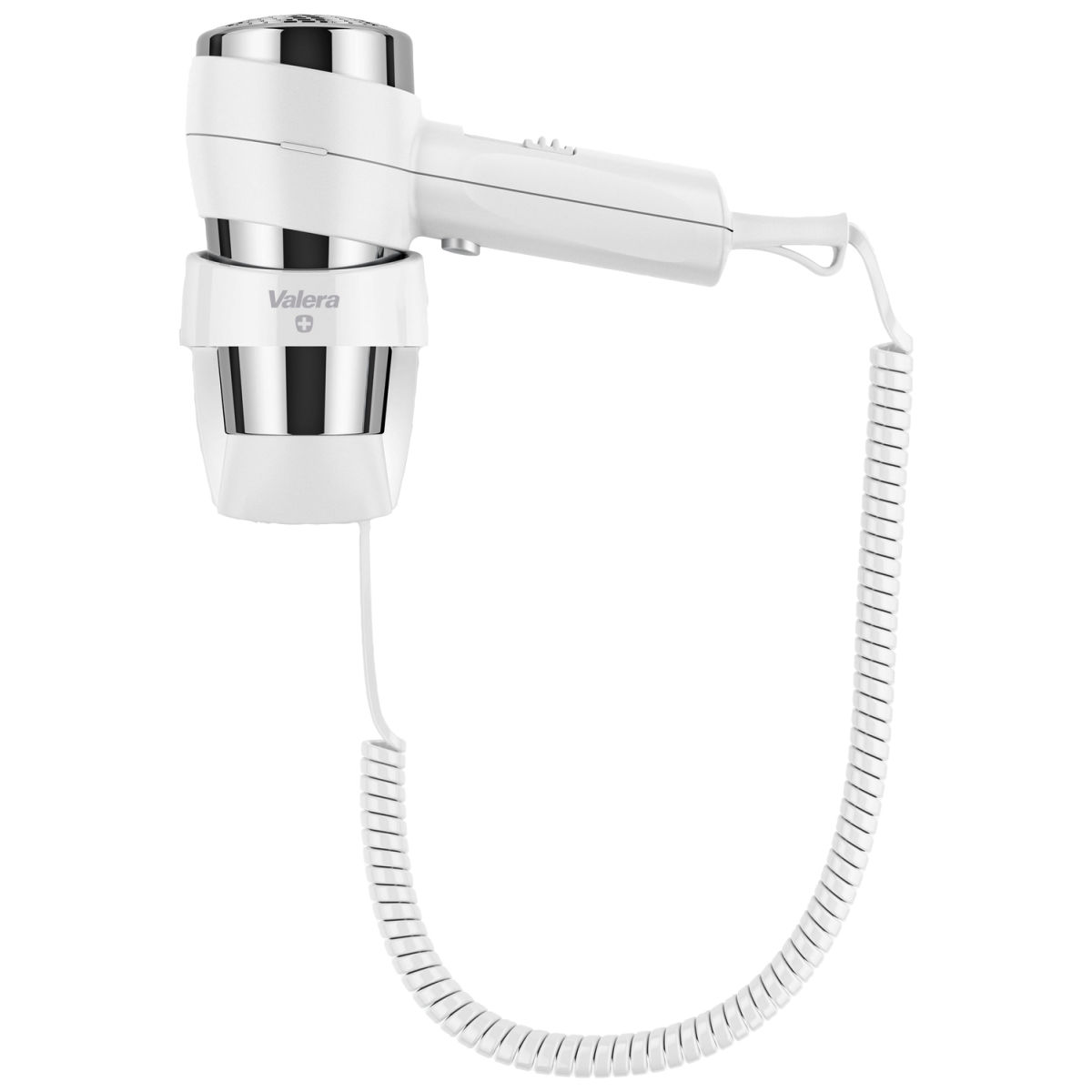 Asciugacapelli da parete per hotel Action Super Plus 1600 Valera; 11.5x18.5x25 cm (LxHxP); bianco/argento