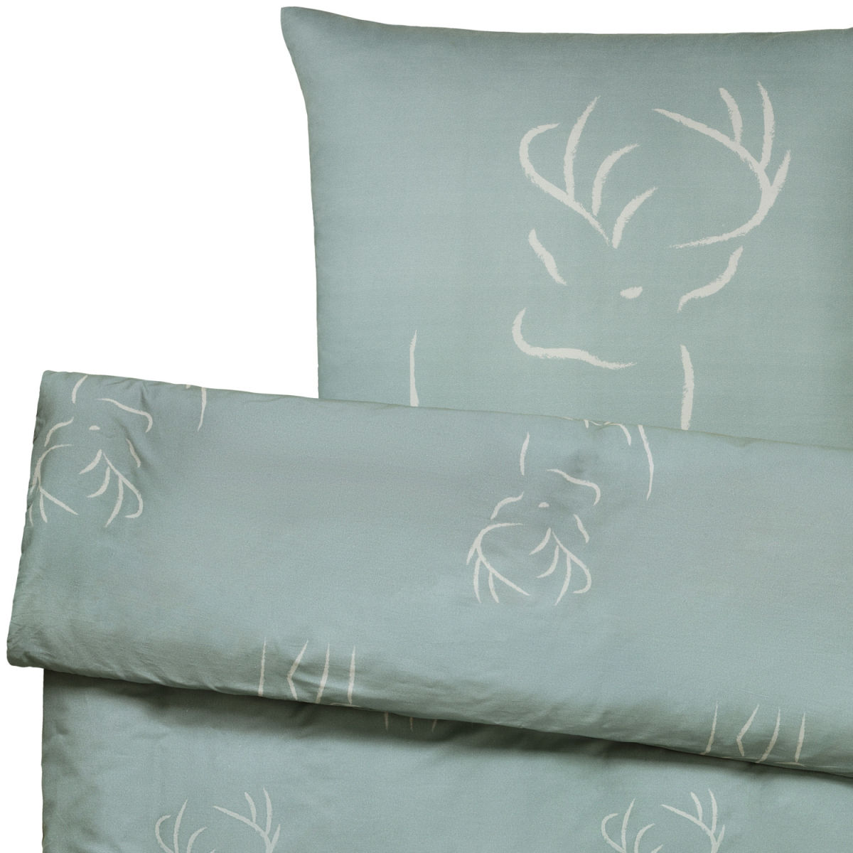 Coordinato Hirschegg ERWIN M.; 160x210 cm (LxL), 65x100 cm (LxL); salvia/beige