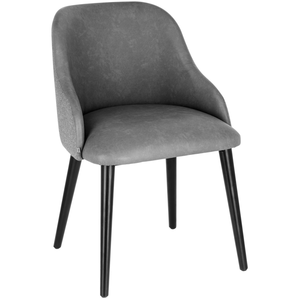 VEGA Polsterstuhl Almonda Mix Kunstleder, Stoff 54x64x77.5 cm (BxTxH); Sitz anthrazit, Gestell schwarz