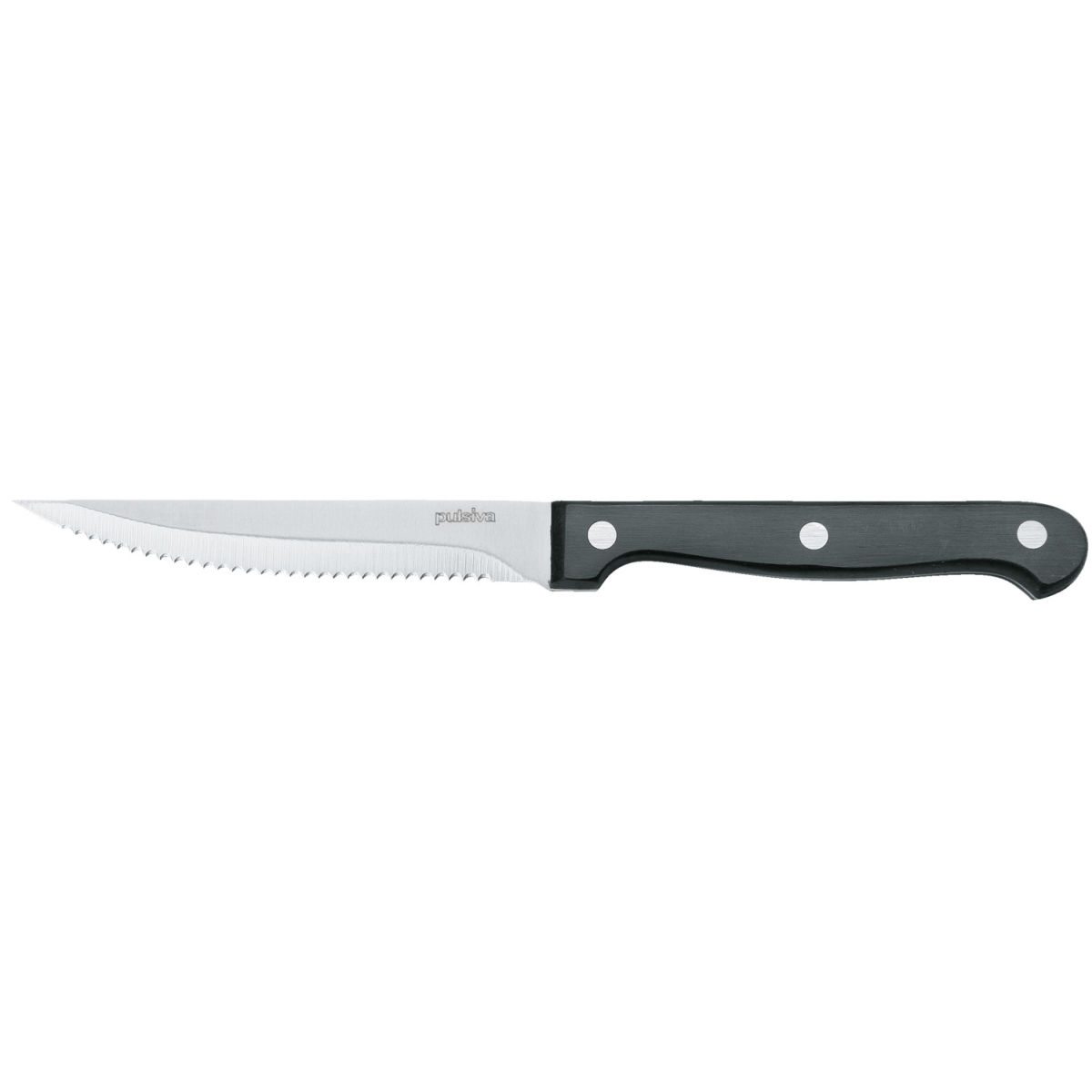 PULSIVA Steak-/Pizzamesser Assisi 22.4 cm (L); silber; 12 Stück / Pack