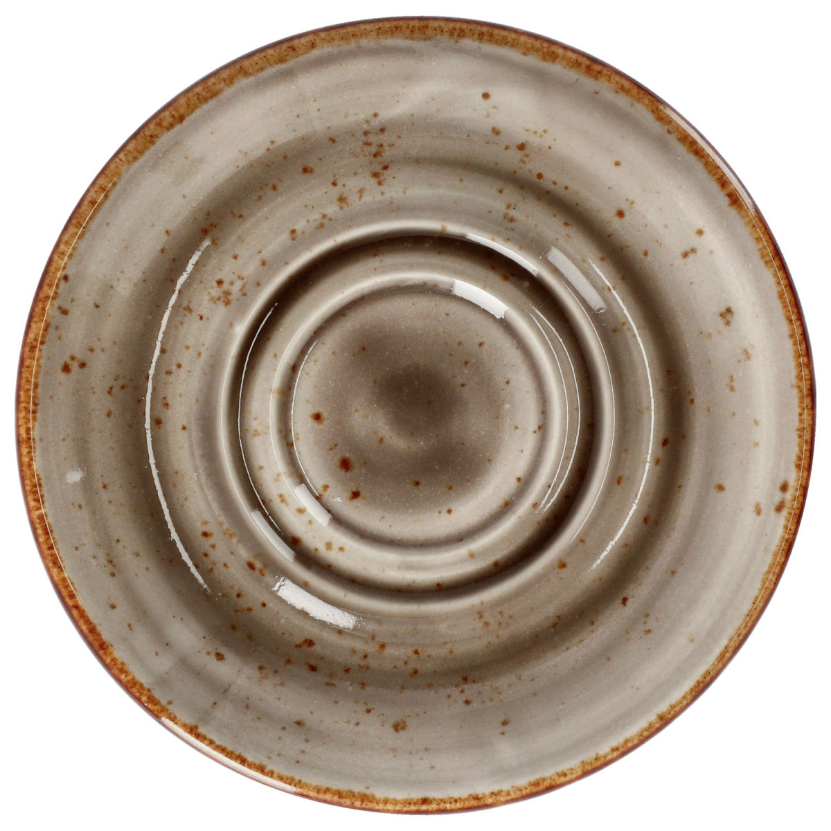 Piattino combinato Nebro VEGA; 15x2 cm (ØxH); grigio; 6 pz. / confezione