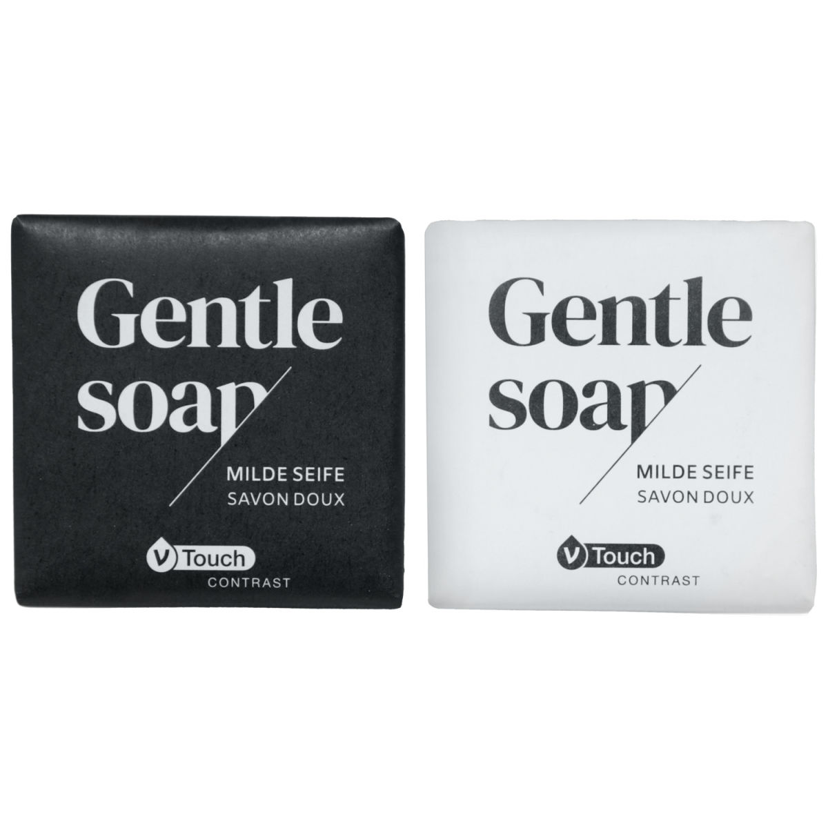 Saponetta delicata Contrast V-Touch; bianco; 500 pz. / confezione