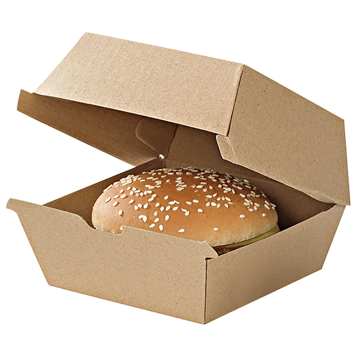 Scatola hamburger First FFC; 17.8x15.5x8 cm (LxLxH); marrone; 50 pz. / confezione