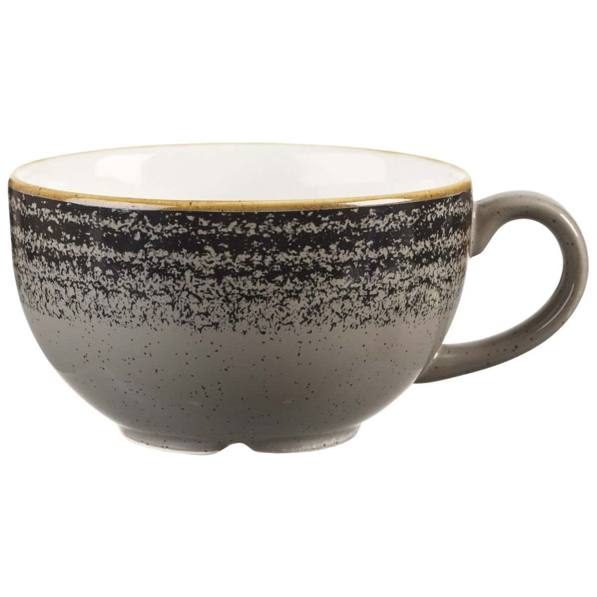 Churchill Cappuccino Tasse Studio Prints Charcoal Black 227 ml, 9.5x5.5 cm (ØxH); schwarz; rund; 12 Stück / Pack