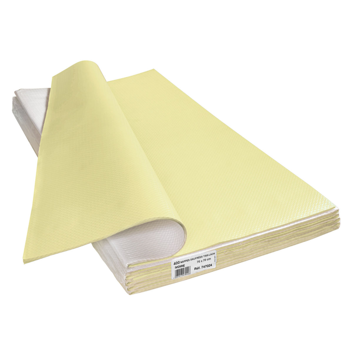 Tovaglia in carta goffrata Selection PROnappe; 70x70 cm (LxL); champagne; quadrata; 400 pz. / Pacco