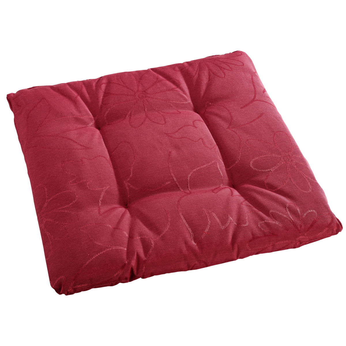 Cuscino Floralie ERWIN M.; 40x40x4 cm (LxLxH); borgogna; quadrata