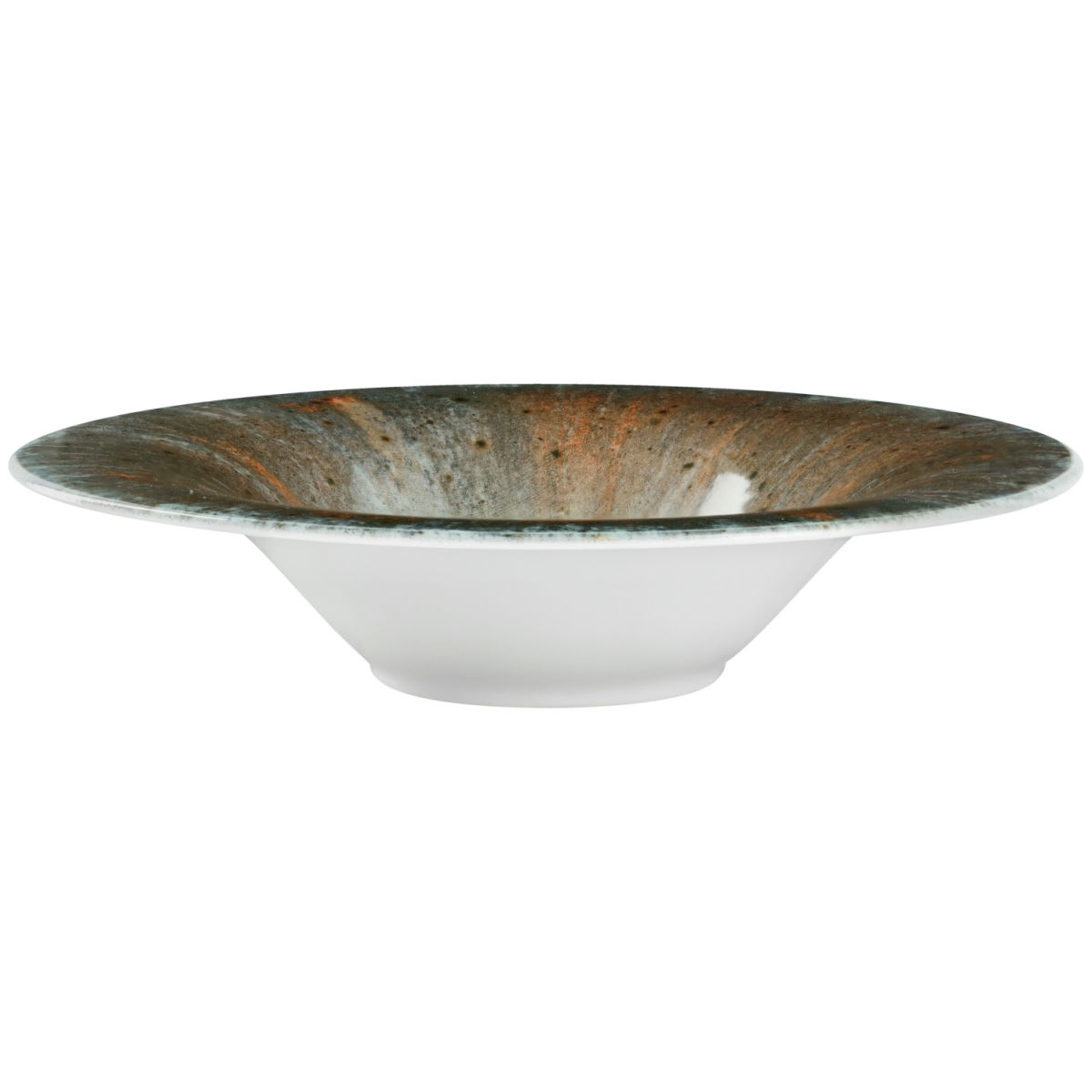 Piatto pasta Saturnus VEGA; 600ml, 30x6.5 cm (ØxH); antracite/verde/arancione; rotonda; 4 pz. / confezione