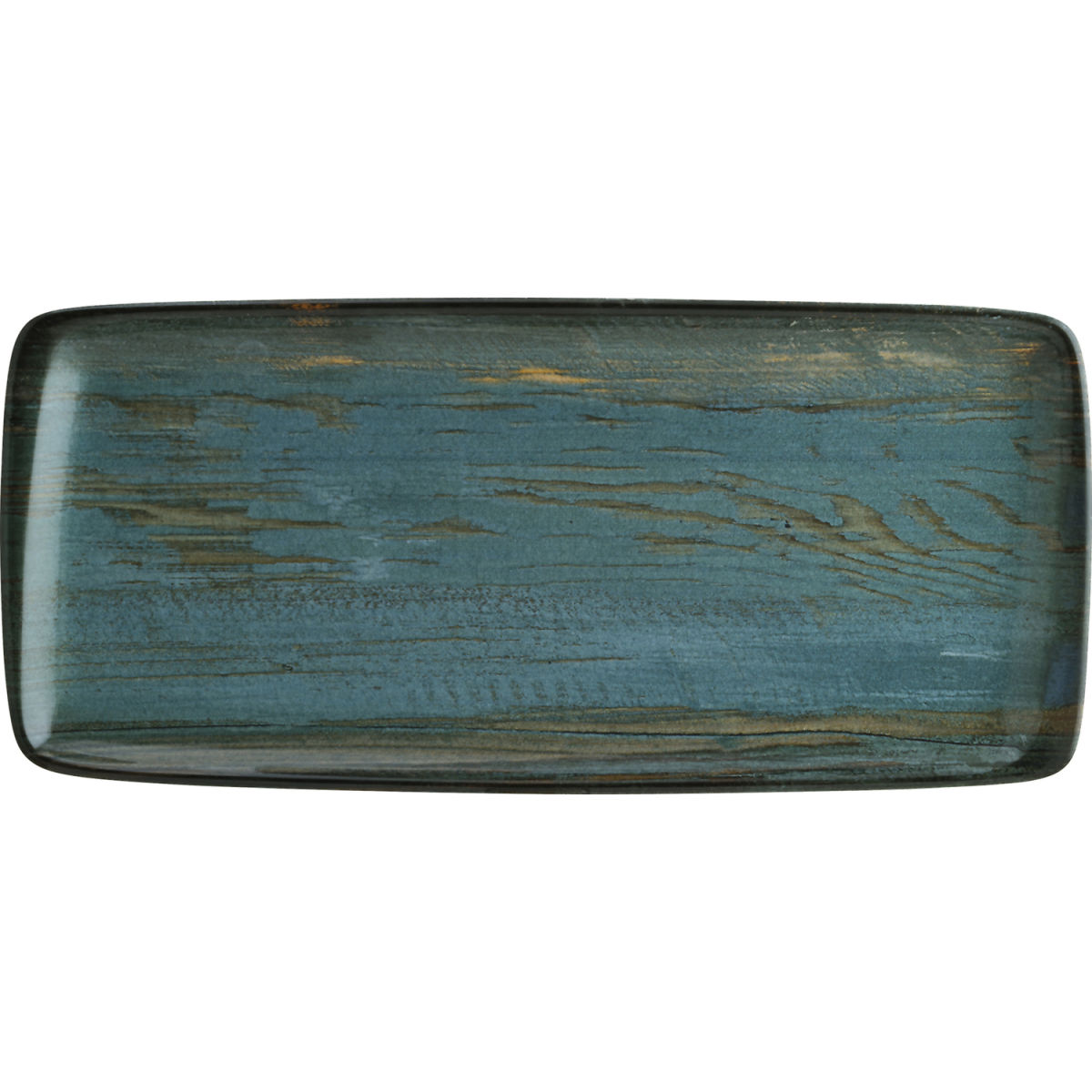 Piatto da portata rettangolare Madera Mint rettangolare Bonna; 34x16 cm (LxL); turchese/marrone/nero; rettangolare; 12 pz. / confezione