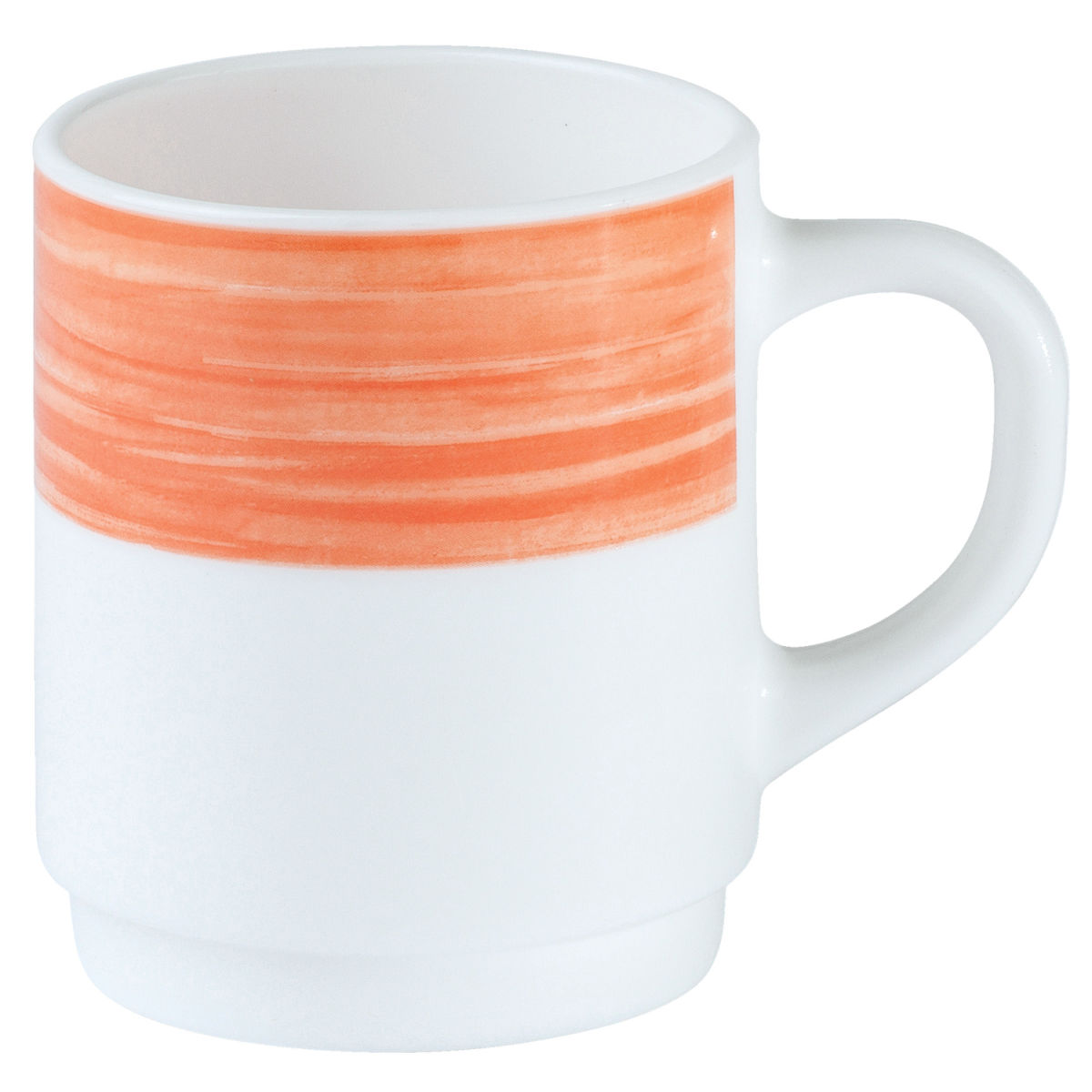Arcoroc Koffiebeker Brush; 250 ml, 7.2x8.9 cm (&Oslash;xH); oranje; rond; 6 stuk / verpakking