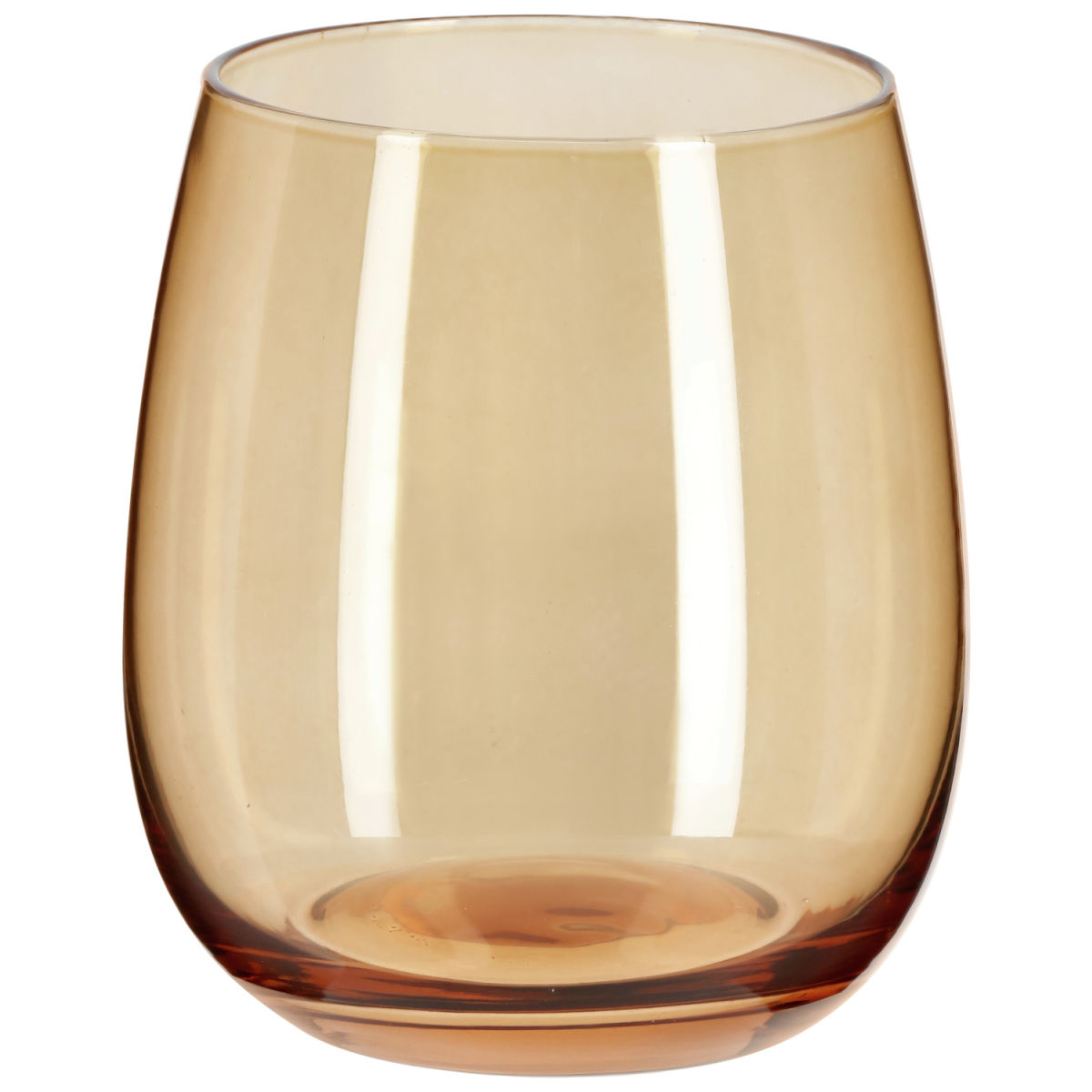 Bicchieri acqua in pasta di vetro Bea VEGA; 375ml, 7x9.4 cm (ØxH); ambra; 6 pz. / confezione