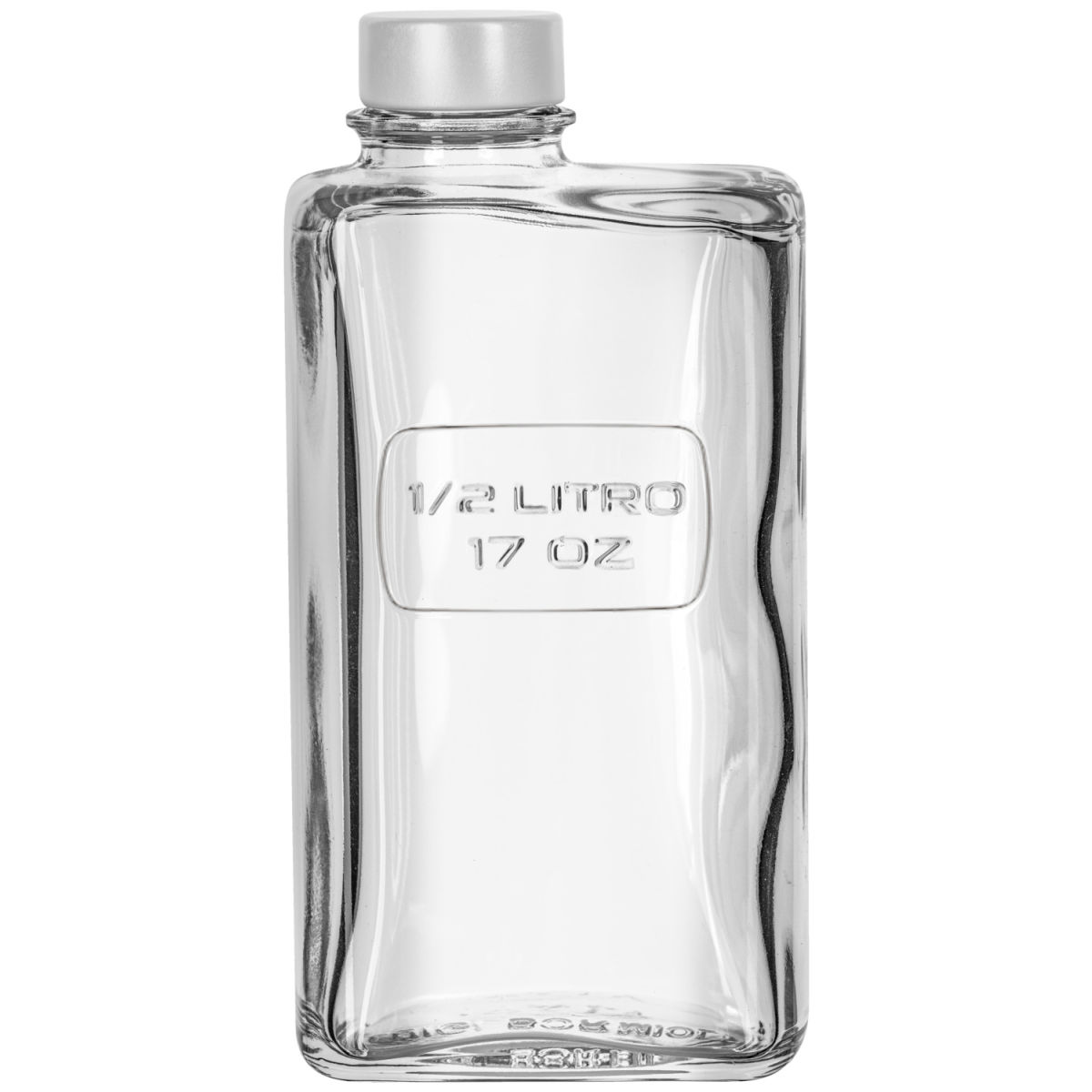 Bottiglia in vetro Alana Luigi Bormioli; 500ml, 8.5x6x18 cm (LxLxH); trasparente; rettangolare