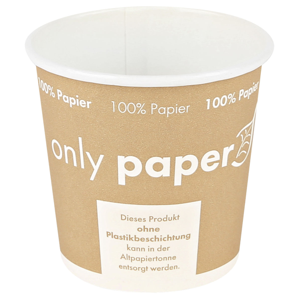Tazza Only Paper NATUREStar; 100ml, 6.2x6 cm (ØxH); marrone; 50 pz. / confezione
