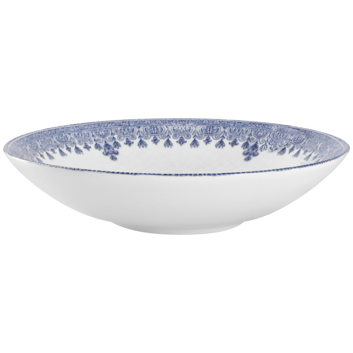 Piatto fondo vintage Nonna  con fiori VEGA; 700ml, 21.5x5 cm (ØxH); blu/bianco/rosé; rotonda; 6 pz. / confezione