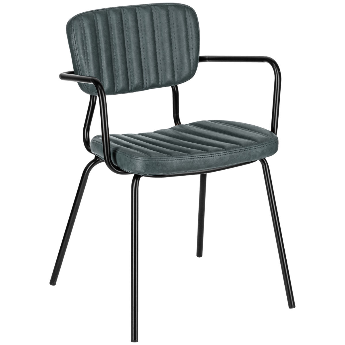 Sedia Tolo VEGA; 55x53x81 cm (LxPxH); seduta blu fumé, struttura nero; 2 pz. / confezione