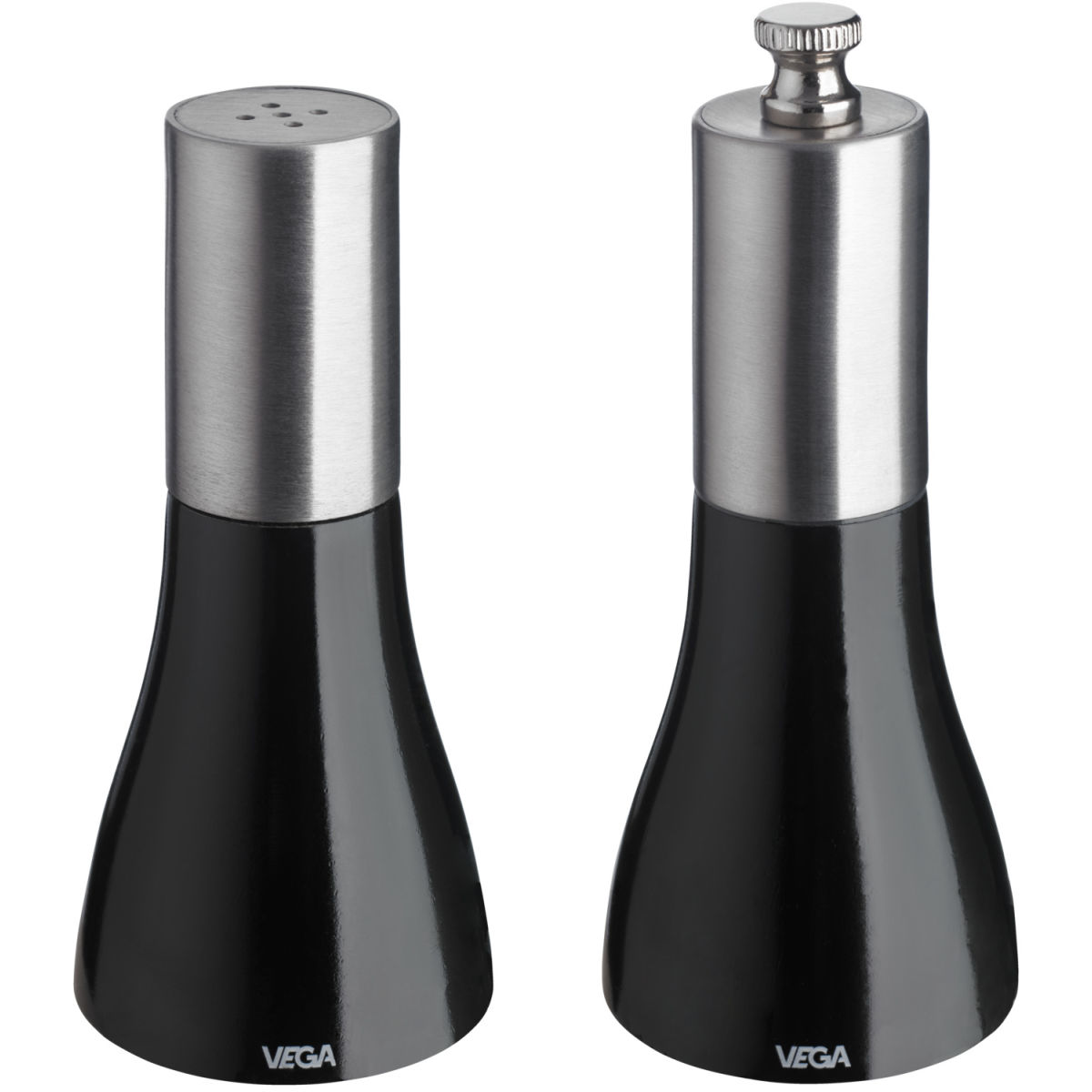VEGA Salzstreuer & Pfeffermühlen-Set Nutima 5x11.5 cm (ØxH); schwarz