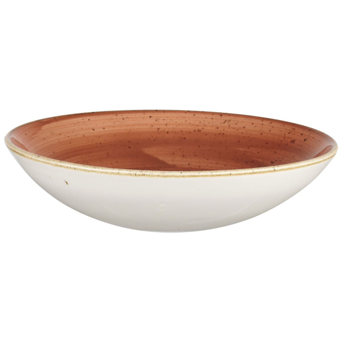 Churchill Schale tief Stonecast Orange Coupe 1136 ml, 24.8x3.6 cm (ØxH); orange/braun; rund; 12 Stück / Pack