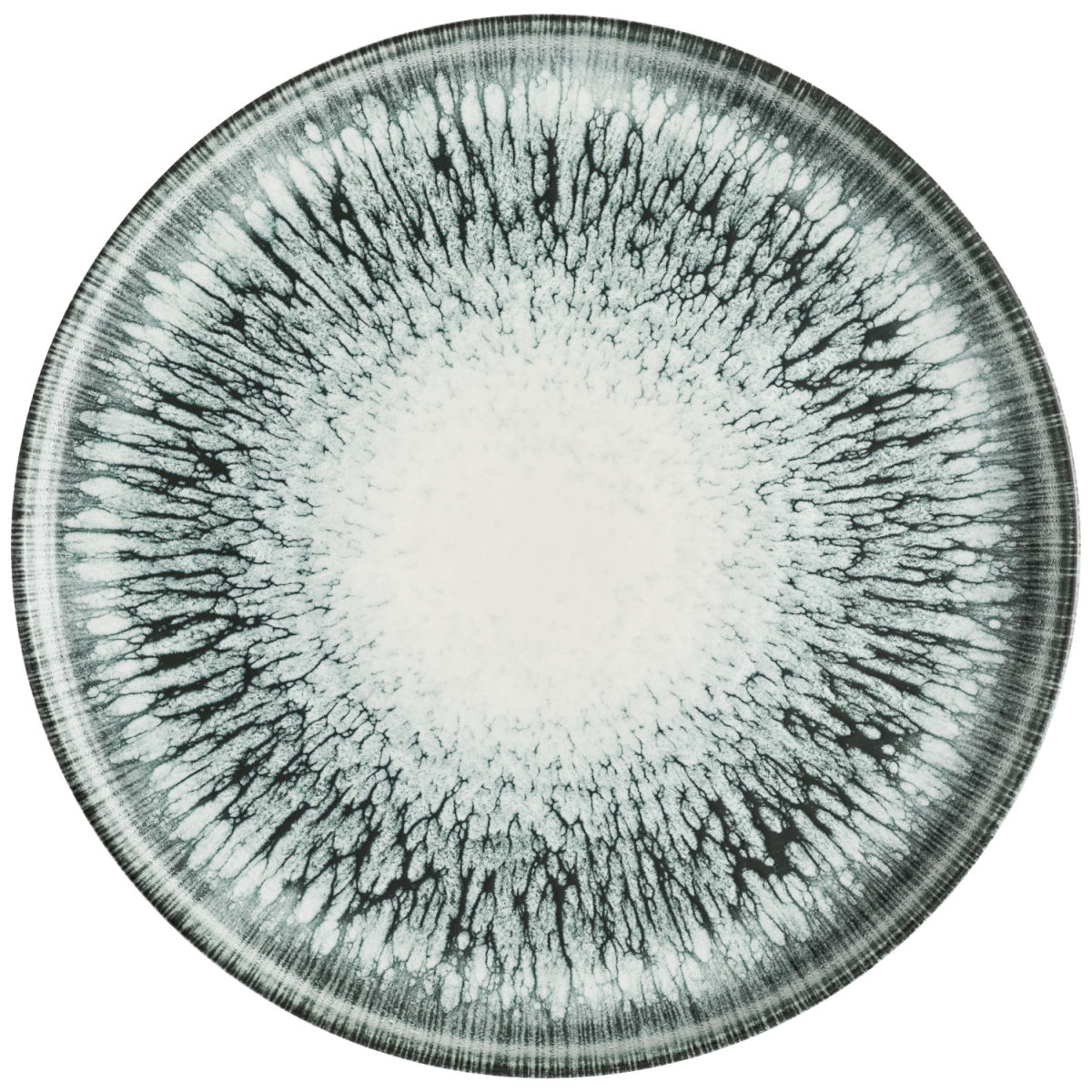 Churchill Plat bord Inked Lume met opstaande rand; 26x2 cm (&Oslash;xH); zwart; rond; 6 stuk / verpakking