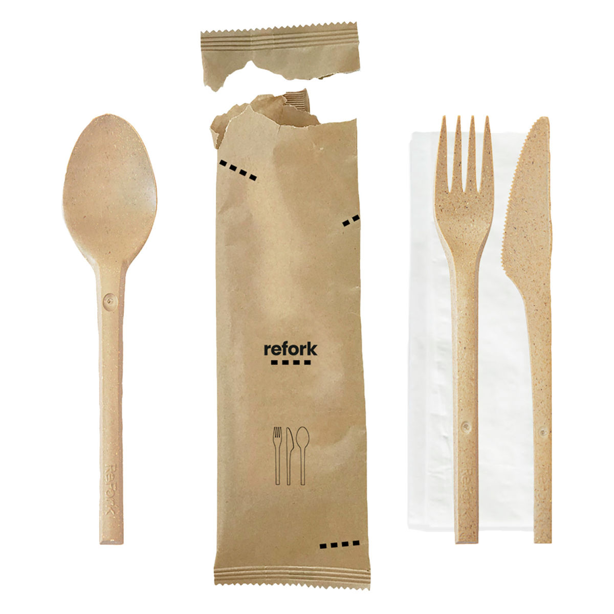 Set campionatura Refork posate Refork; 17.2 cm (L); marrone