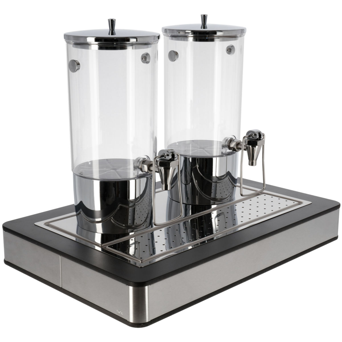 Distributore succhi Fundale antracite doppio 1/1 VEGA; 63x42.5x50.5 cm (LxLxH); antracite/trasparente/acciaio inox