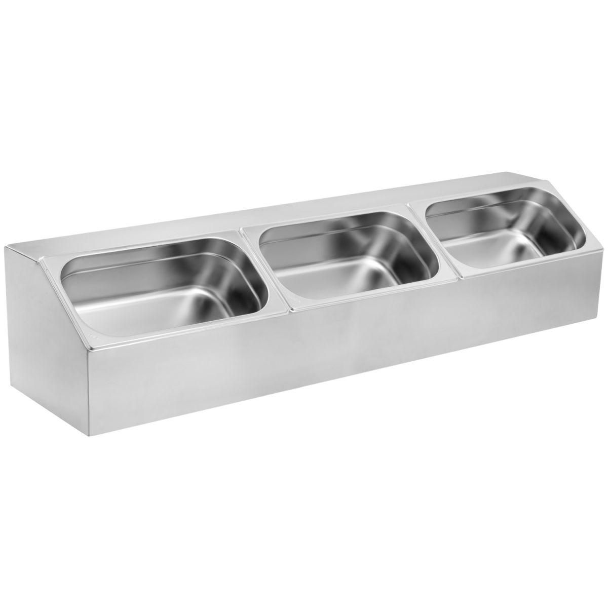 PULSIVA GN-Behälter Halterung 100x25x25 cm (LxBxT); silber