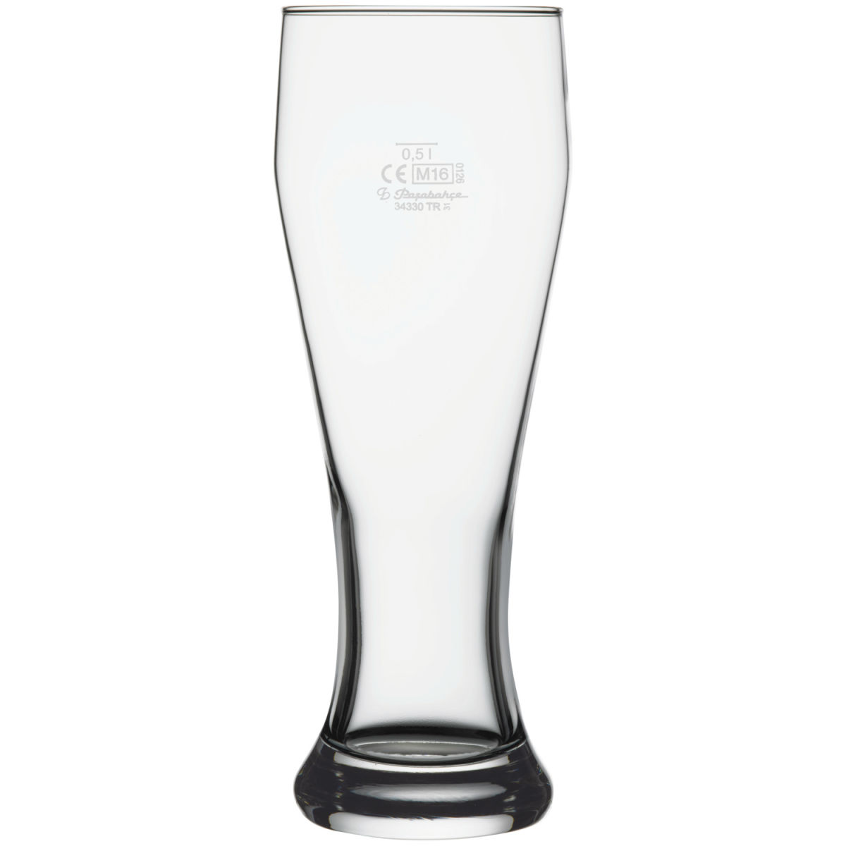 Pasabahçe Weizenbierglas Lauta; 665ml, 8.4x23.4 cm (ØxH); transparant; 0.5 l vulstreepje, 6 stuk / verpakking