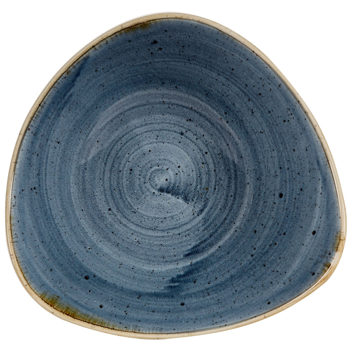 12x Churchill Bowl Schale Stonecast Blueberry dreieckig; 600 ml, 23.5x23.5 cm (LxB); blau/braun; 12 Stück / Pack