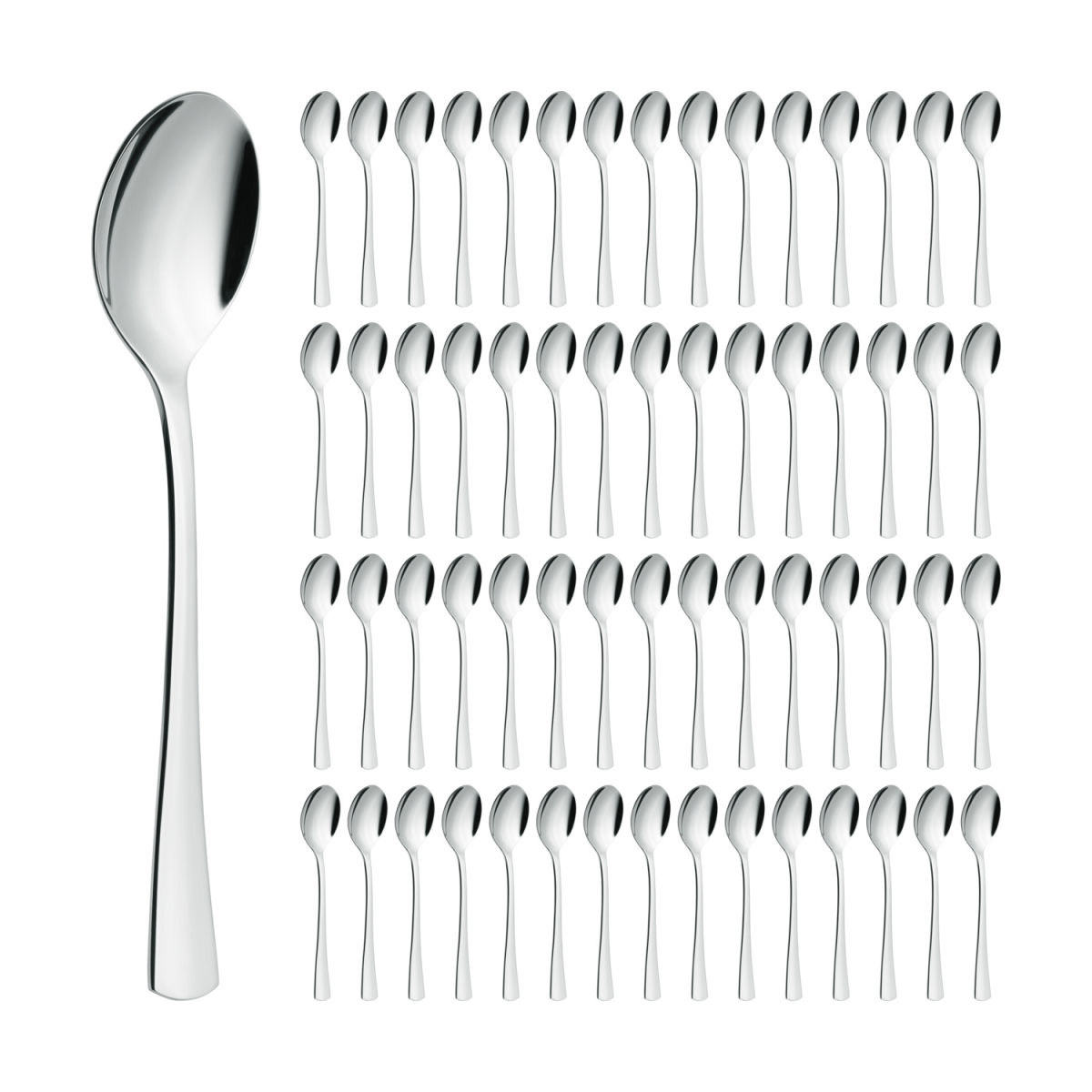 Vorteilspack Cucchiaino tè Madrid 60 pezzi VEGA; 14 cm (L); argento, manico argento; 60 pz. / Pacco