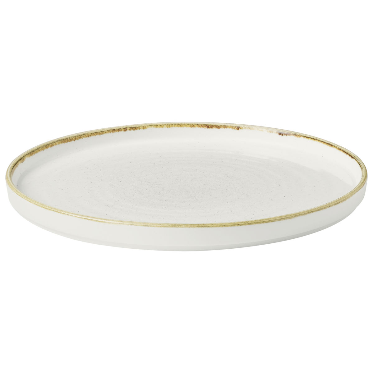 Piatto rotondo Stonecast Barley White con bordo alto Churchill; 26x2 cm (ØxH); bianco/marrone; rotonda; 6 pz. / confezione