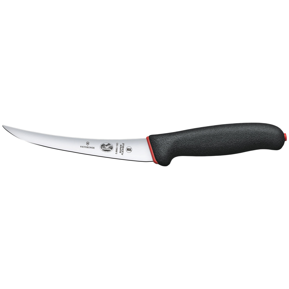 Victorinox Uitbeenmes Fibrox Dual Grip, recht super flex; Lemmetlengte 15 cm, 29.5 cm (L); zilver/zwart/rood