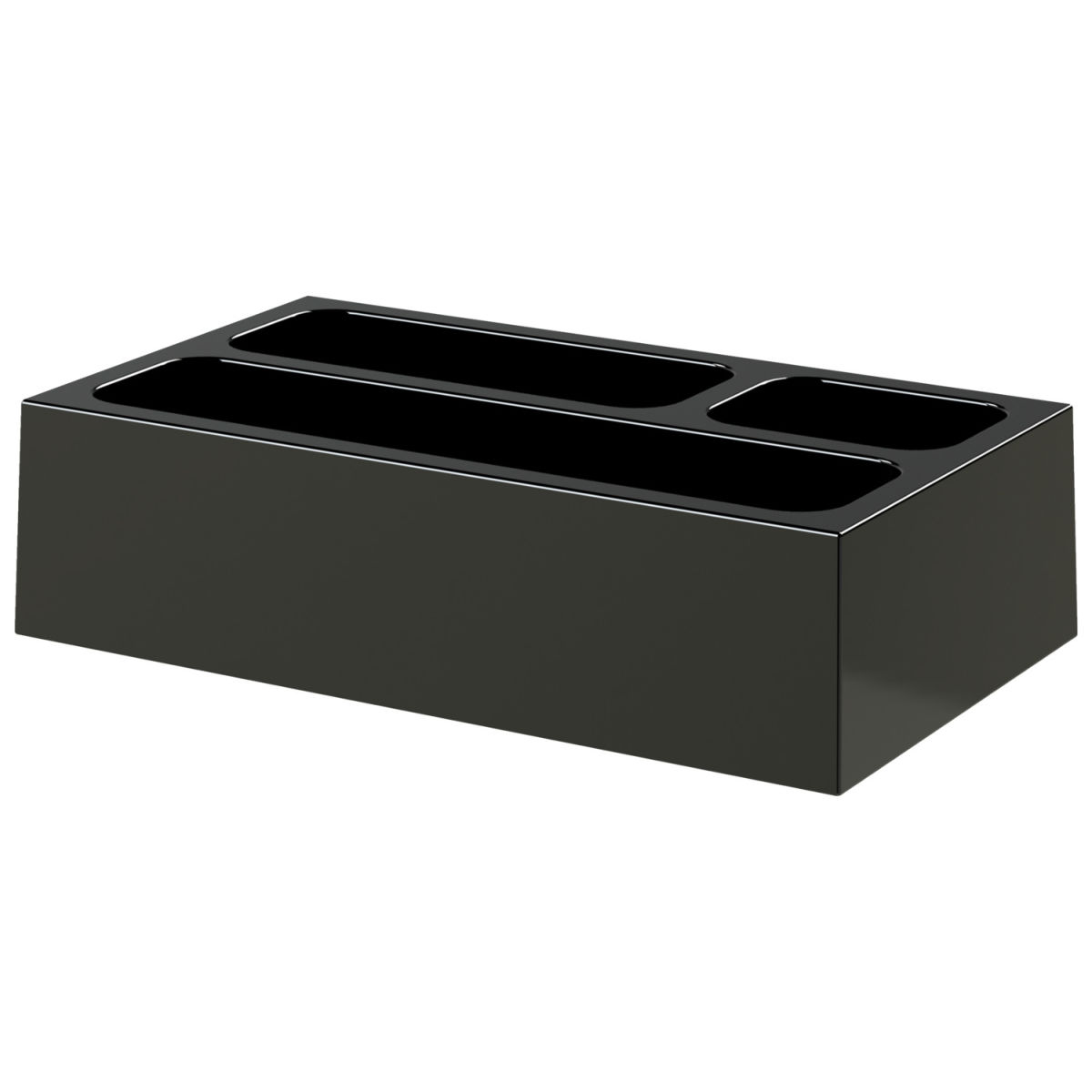 Vassoio di ricambio Orchestro con scomparti JVD; 12x7x3 cm (LxLxH); nero; rettangolare