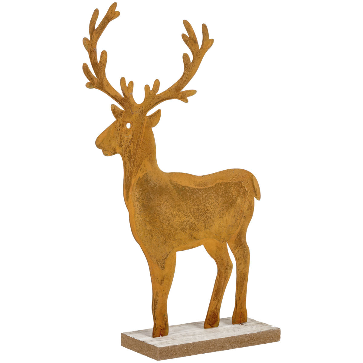 Dekohirsch Agan 19.5x6x31 cm (LxBxH); braun/natur