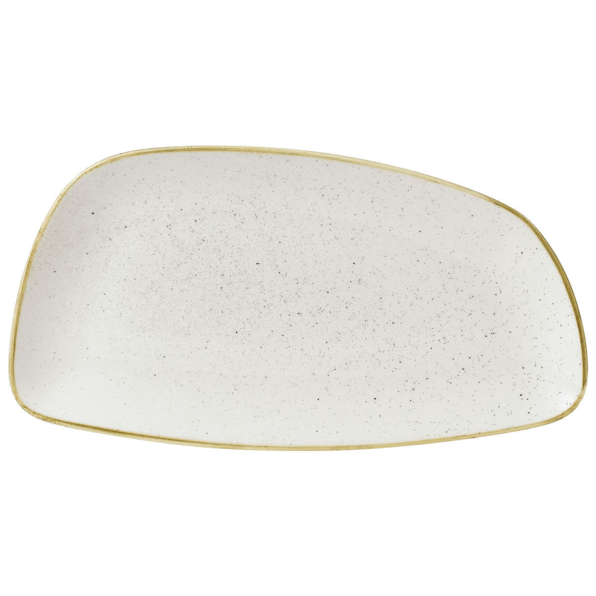 Chefs Geo Piatto Stonecast Barley White Churchill; 18.5x35 cm (LxL); bianco/marrone; rettangolare; 6 pz. / confezione